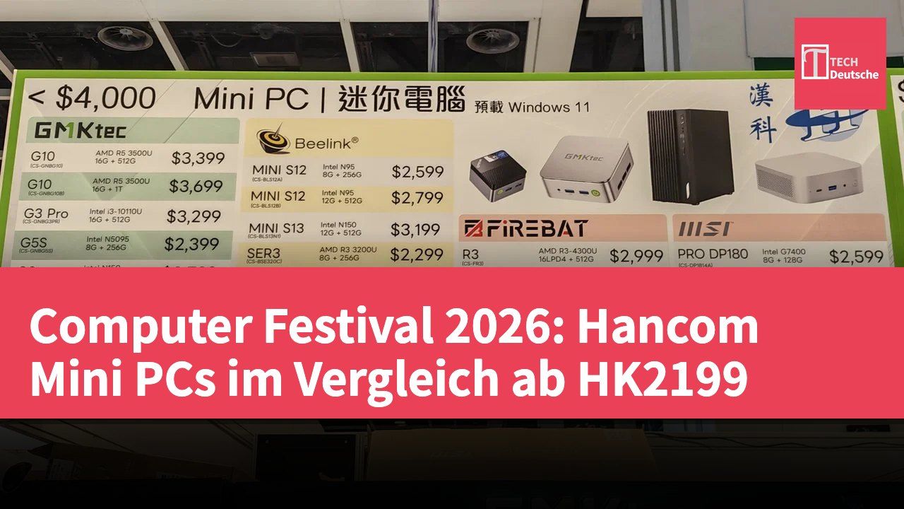 Computer Festival 2026: Hancom Mini PCs im Vergleich ab HK2199