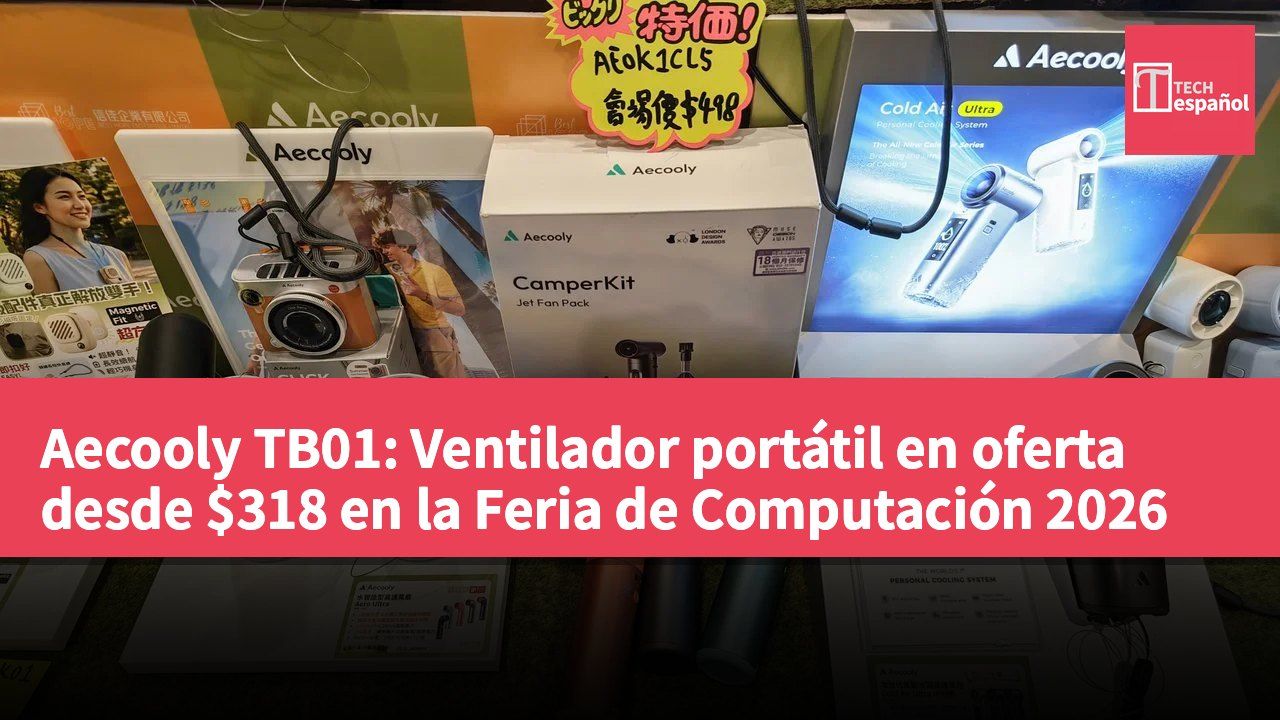Aecooly TB01: Ventilador portátil en oferta desde $318 en la Feria de Computación 2026