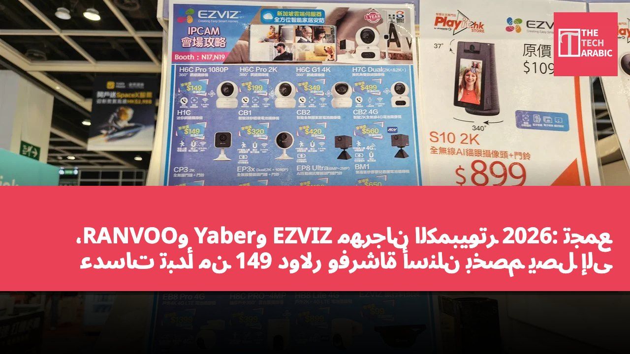 مهرجان الكمبيوتر 2026: تجمع EZVIZ وYaber وRANVOO، عدسات تبدأ من 149 دولار وفرشاة أسنان بخصم يصل إلى 27%