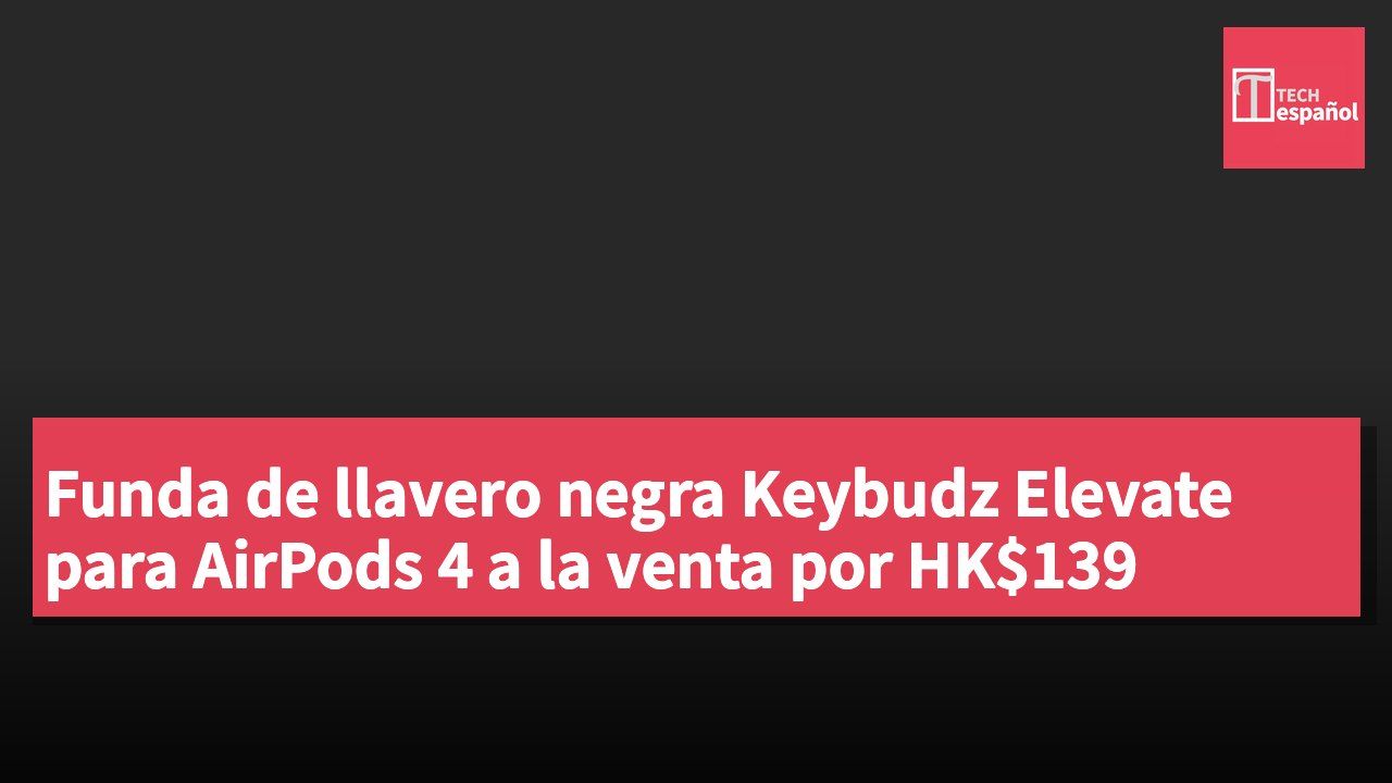 Funda de llavero negra Keybudz Elevate para AirPods 4 a la venta por HK$139