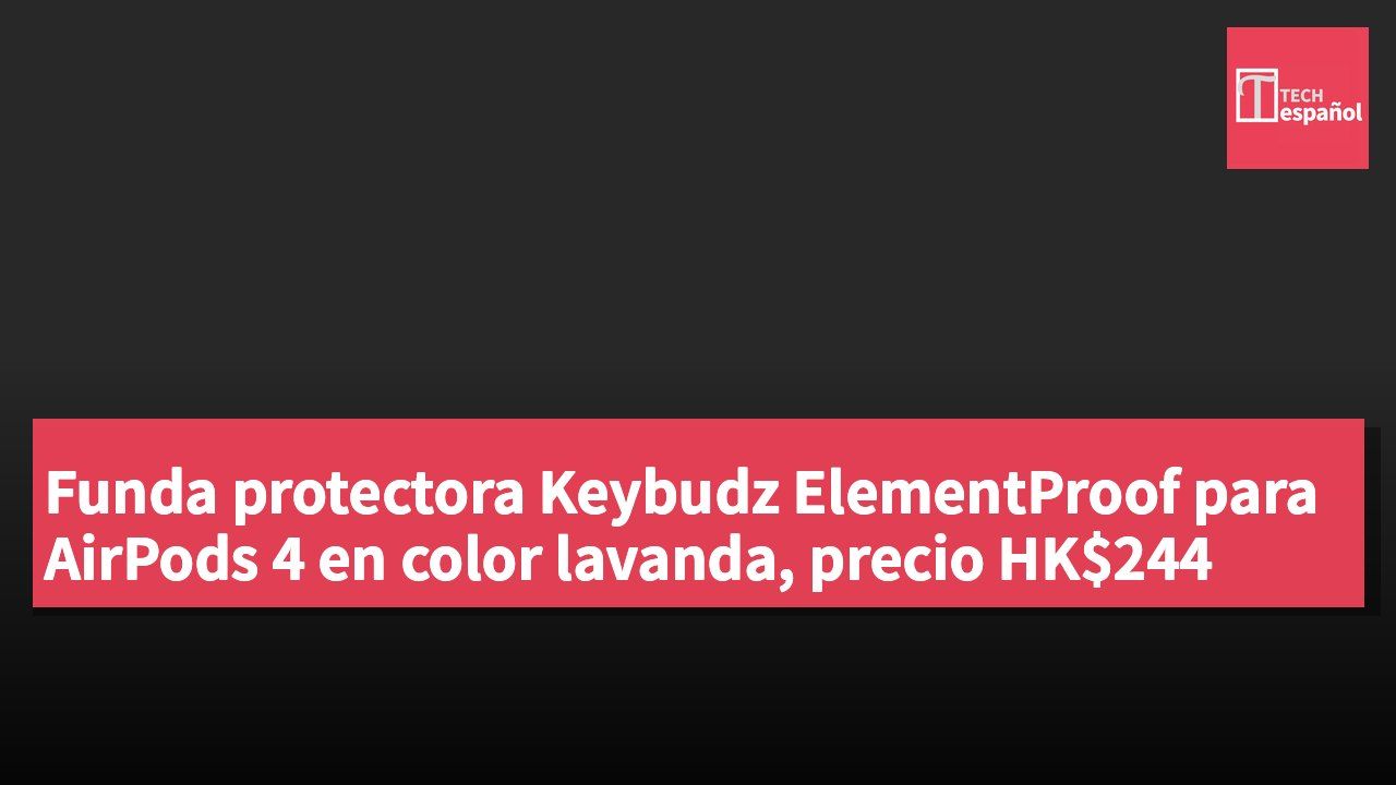Funda protectora Keybudz ElementProof para AirPods 4 en color lavanda, precio HK$244