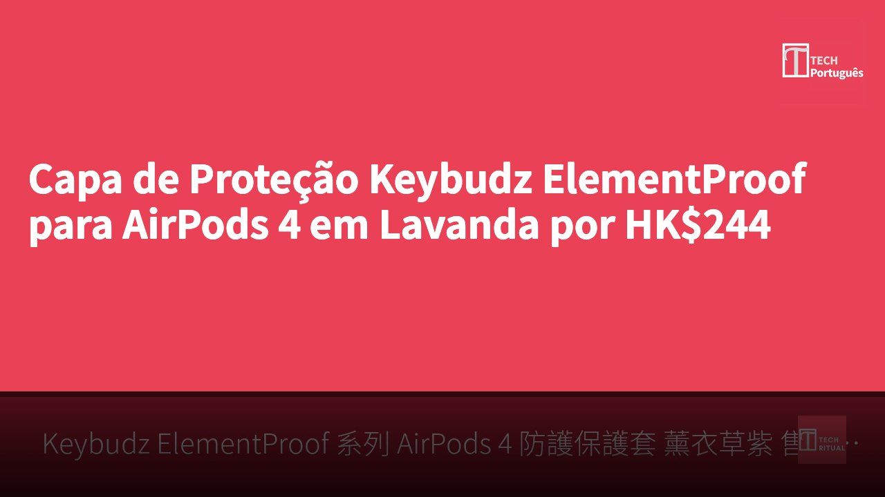 Capa de Proteção Keybudz ElementProof para AirPods 4 em Lavanda por HK$244
