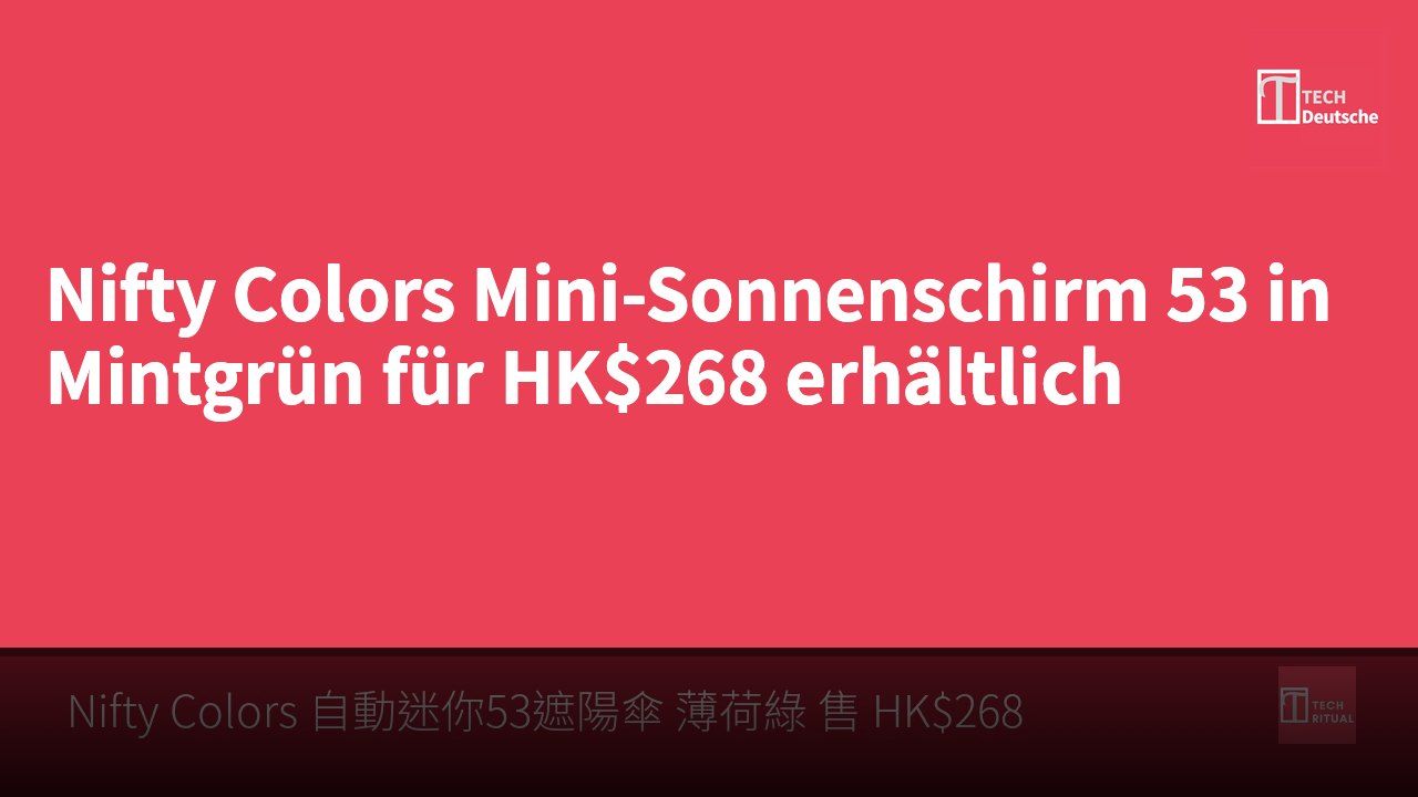 Nifty Colors Mini-Sonnenschirm 53 in Mintgrün für HK$268 erhältlich