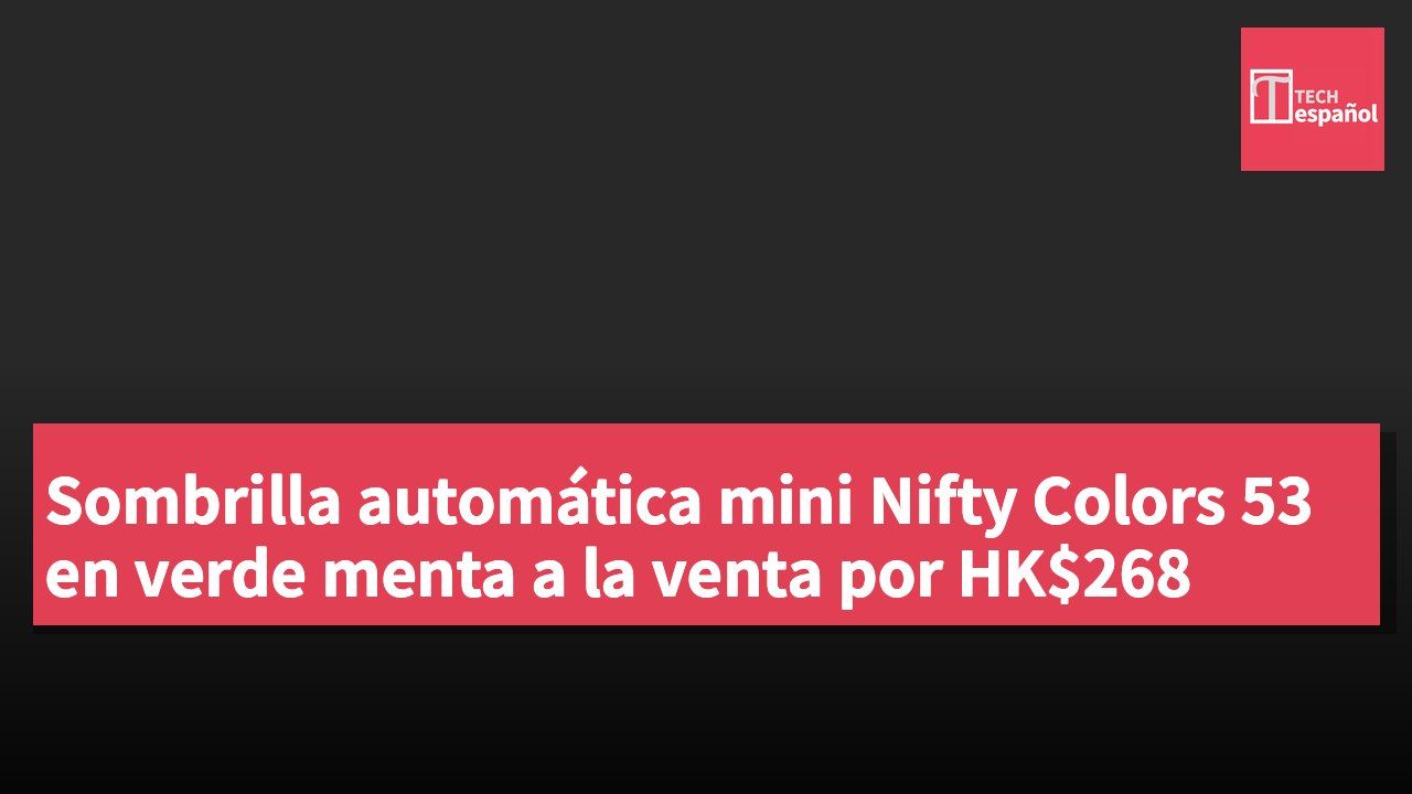 Sombrilla automática mini Nifty Colors 53 en verde menta a la venta por HK$268