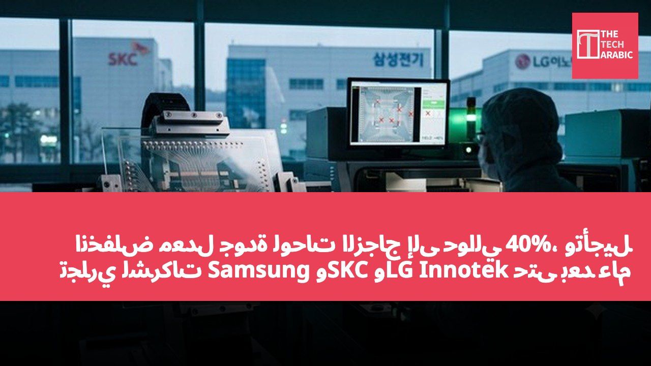 انخفاض معدل جودة لوحات الزجاج إلى حوالي 40%، وتأجيل تجاري لشركات Samsung وSKC وLG Innotek حتى بعد عام 2030