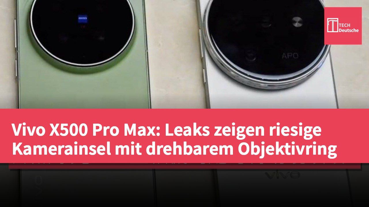 Vivo X500 Pro Max: Leaks zeigen riesige Kamerainsel mit drehbarem Objektivring