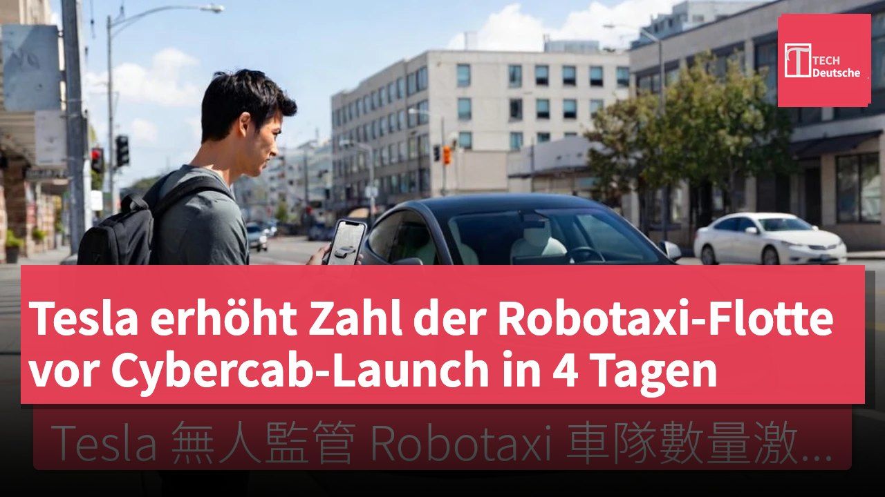 Tesla erhöht Zahl der Robotaxi-Flotte vor Cybercab-Launch in 4 Tagen