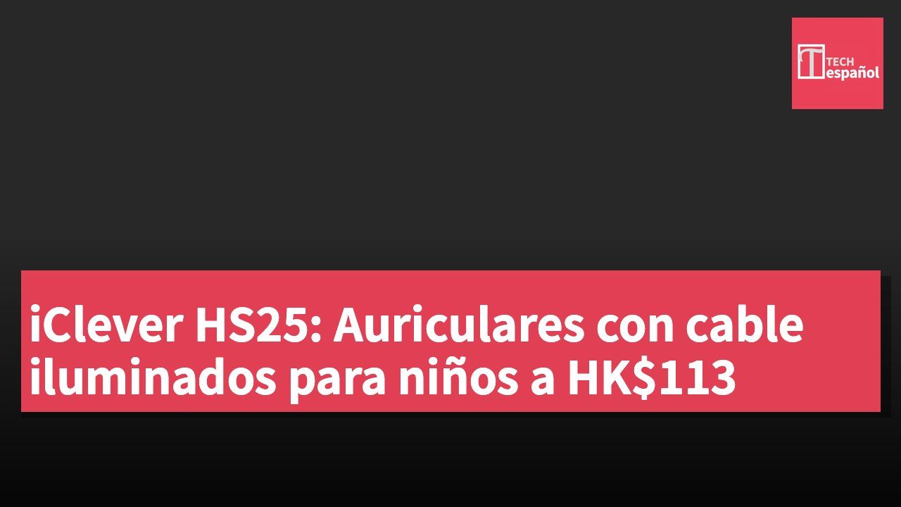 iClever HS25: Auriculares con cable iluminados para niños a HK$113
