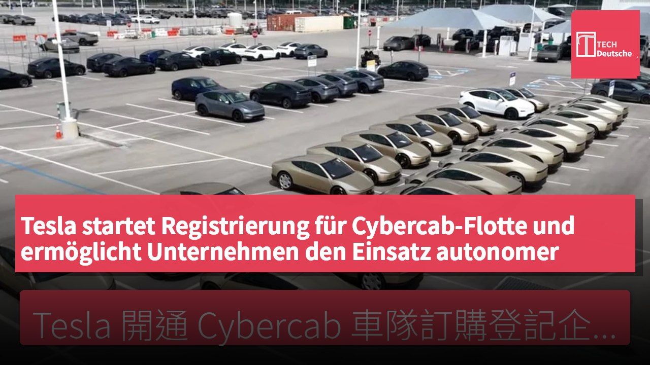 Tesla startet Registrierung für Cybercab-Flotte und ermöglicht Unternehmen den Einsatz autonomer Taxis