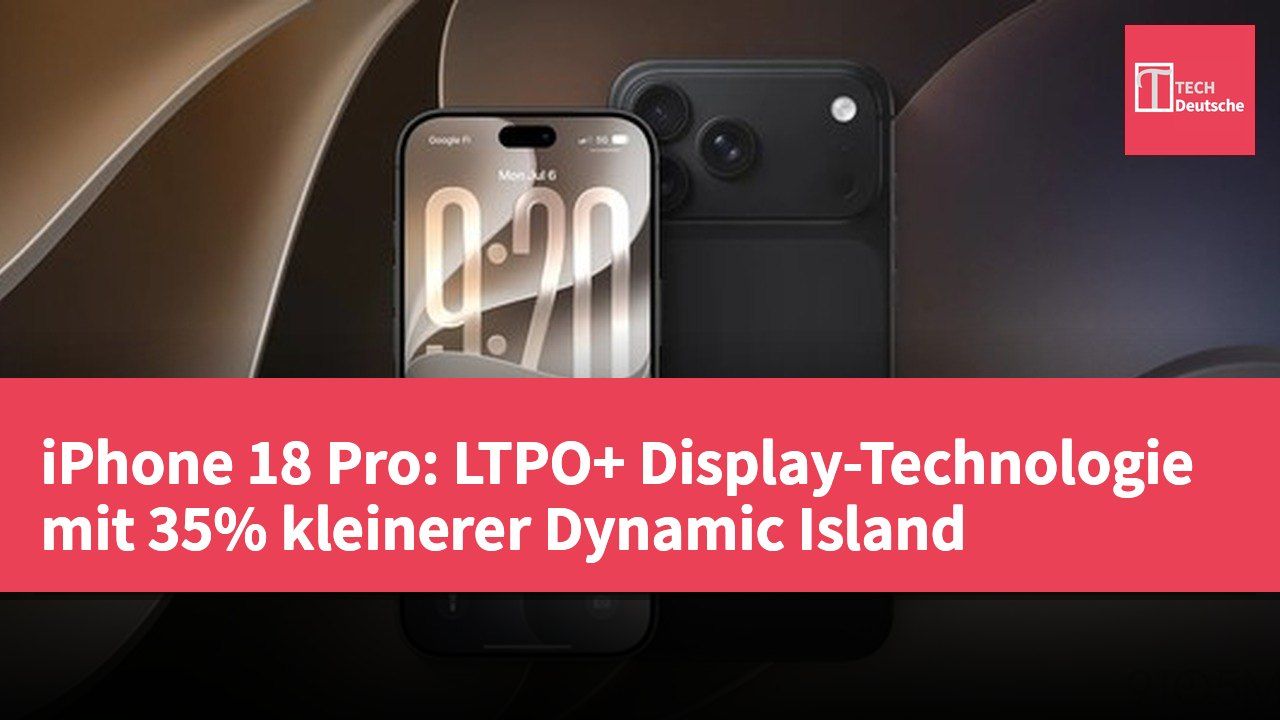 iPhone 18 Pro: LTPO+ Display-Technologie mit 35% kleinerer Dynamic Island