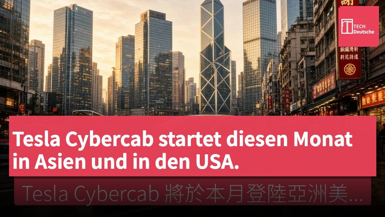 Tesla Cybercab startet diesen Monat in Asien und in den USA.