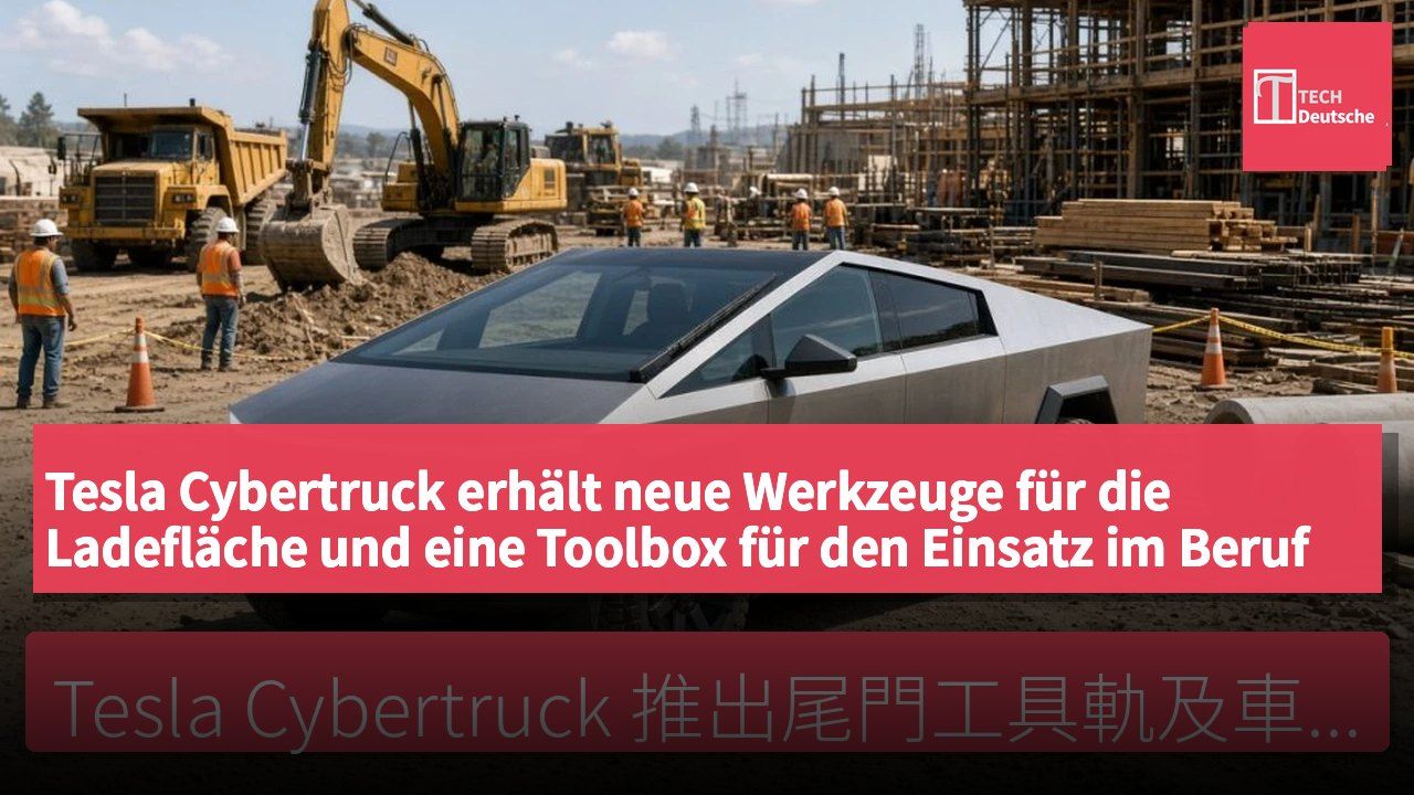 Tesla Cybertruck erhält neue Werkzeuge für die Ladefläche und eine Toolbox für den Einsatz im Beruf