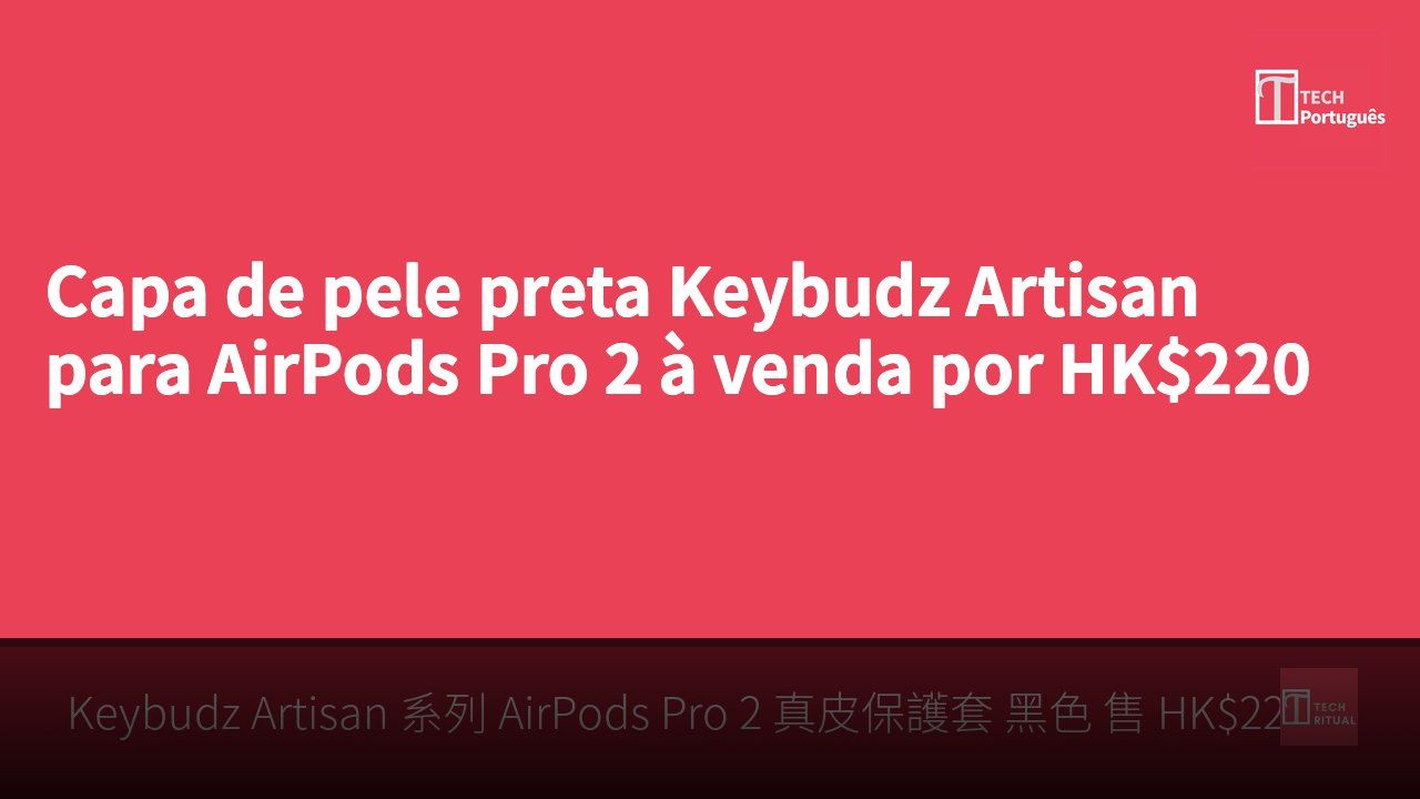 Capa de pele preta Keybudz Artisan para AirPods Pro 2 à venda por HK$220