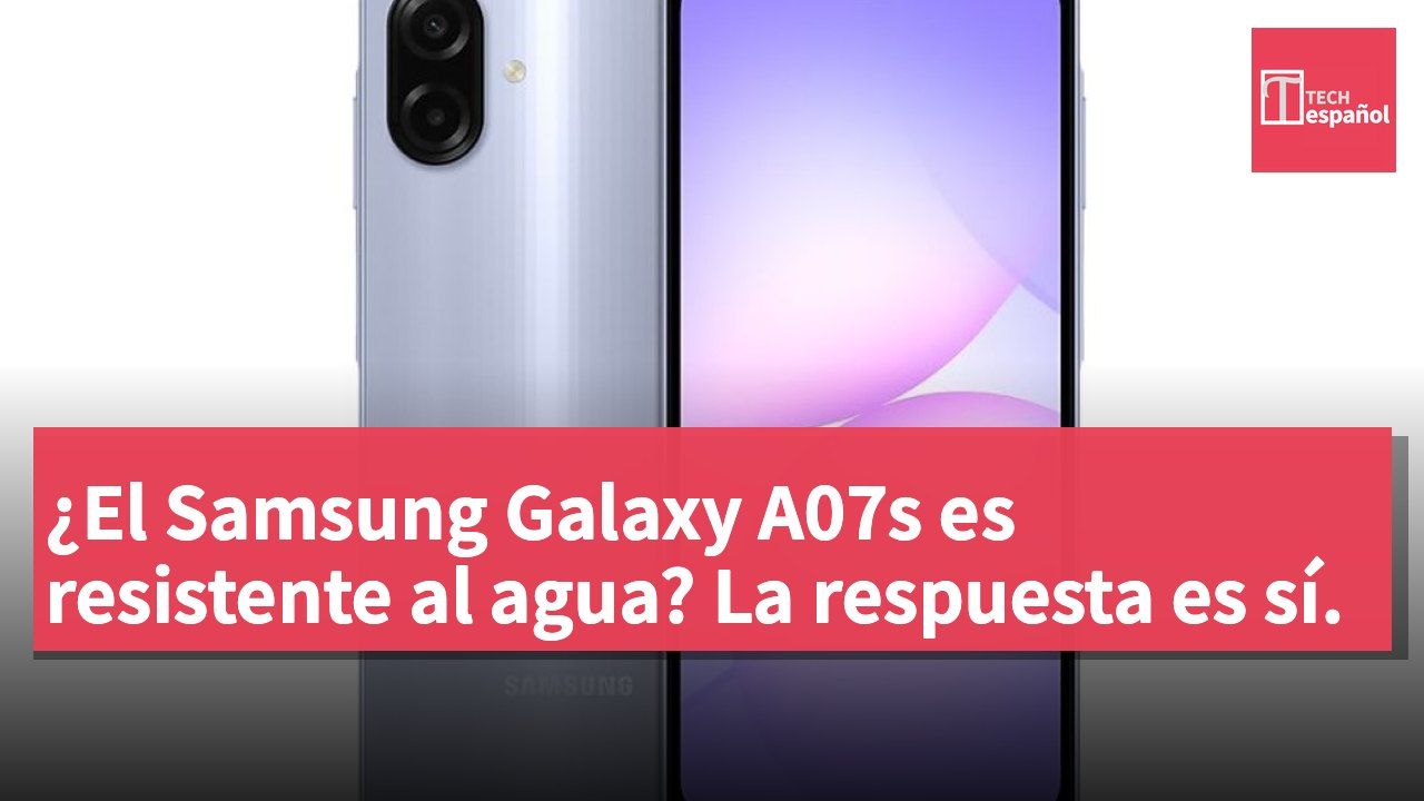 ¿El Samsung Galaxy A07s es resistente al agua? La respuesta es sí.