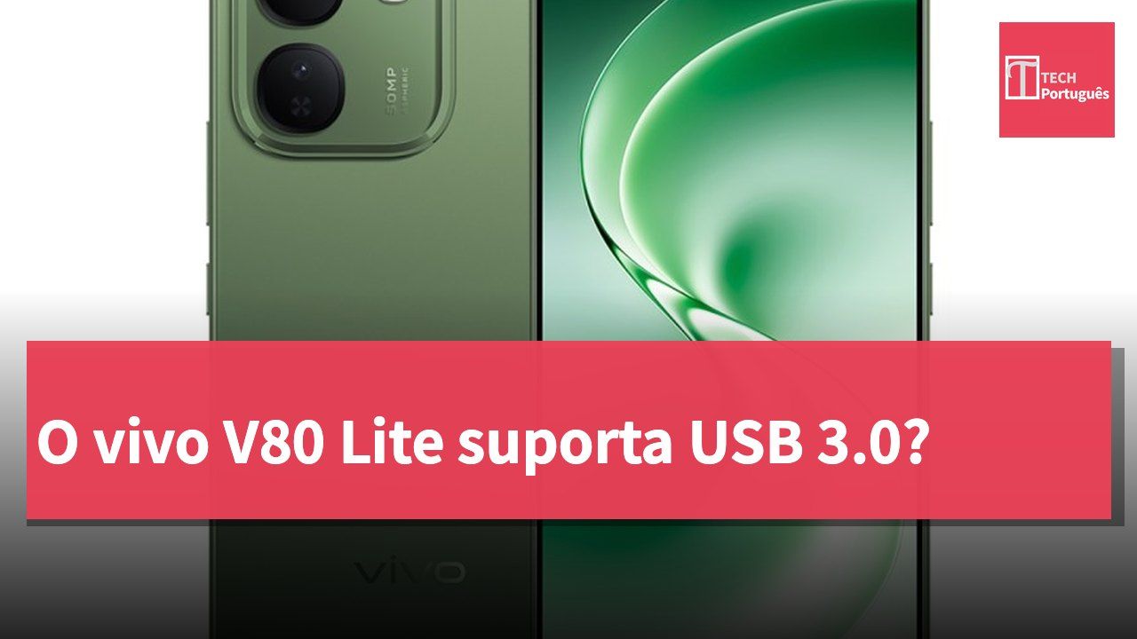 O vivo V80 Lite suporta USB 3.0?