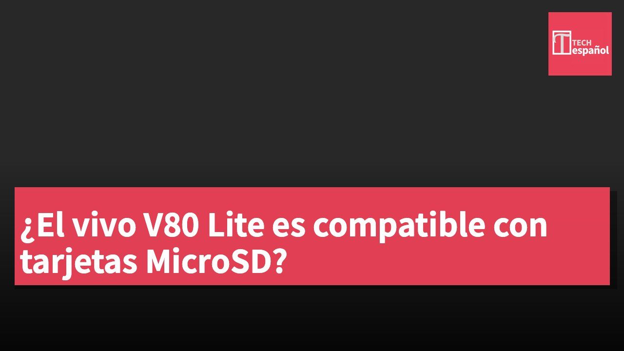 ¿El vivo V80 Lite es compatible con tarjetas MicroSD?