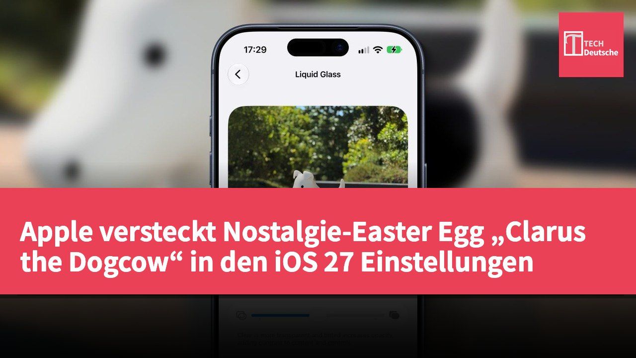 Apple versteckt Nostalgie-Easter Egg „Clarus the Dogcow“ in den iOS 27 Einstellungen
