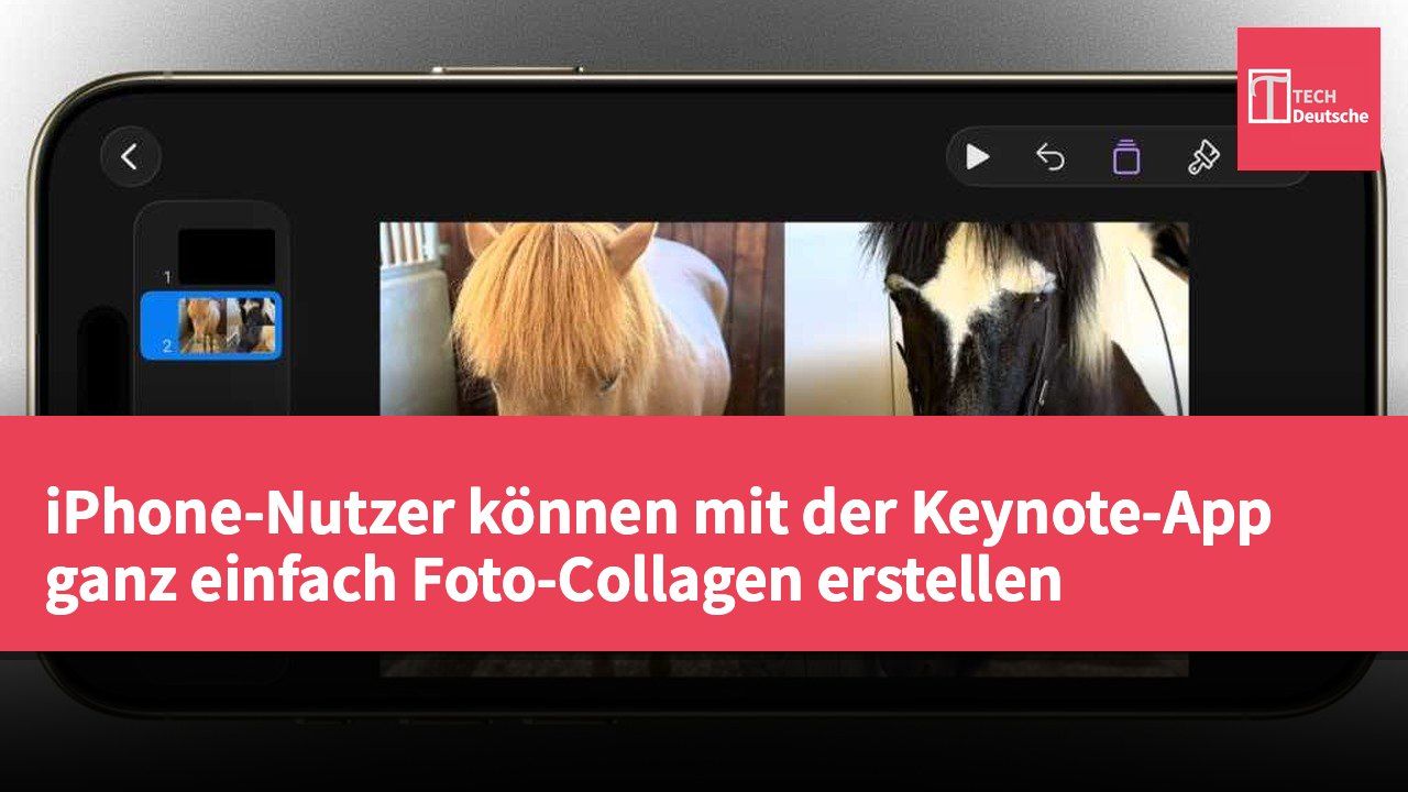 iPhone-Nutzer können mit der Keynote-App ganz einfach Foto-Collagen erstellen