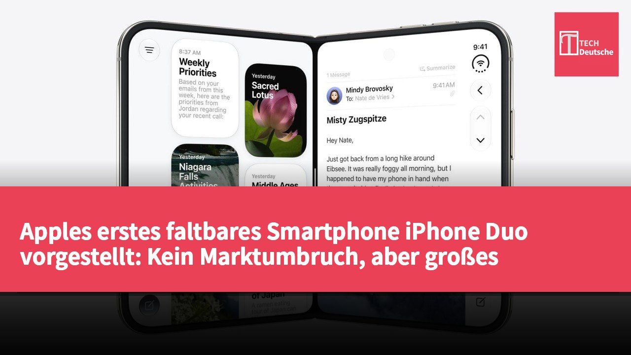 Apples erstes faltbares Smartphone iPhone Duo vorgestellt: Kein Marktumbruch, aber großes Interesse geweckt