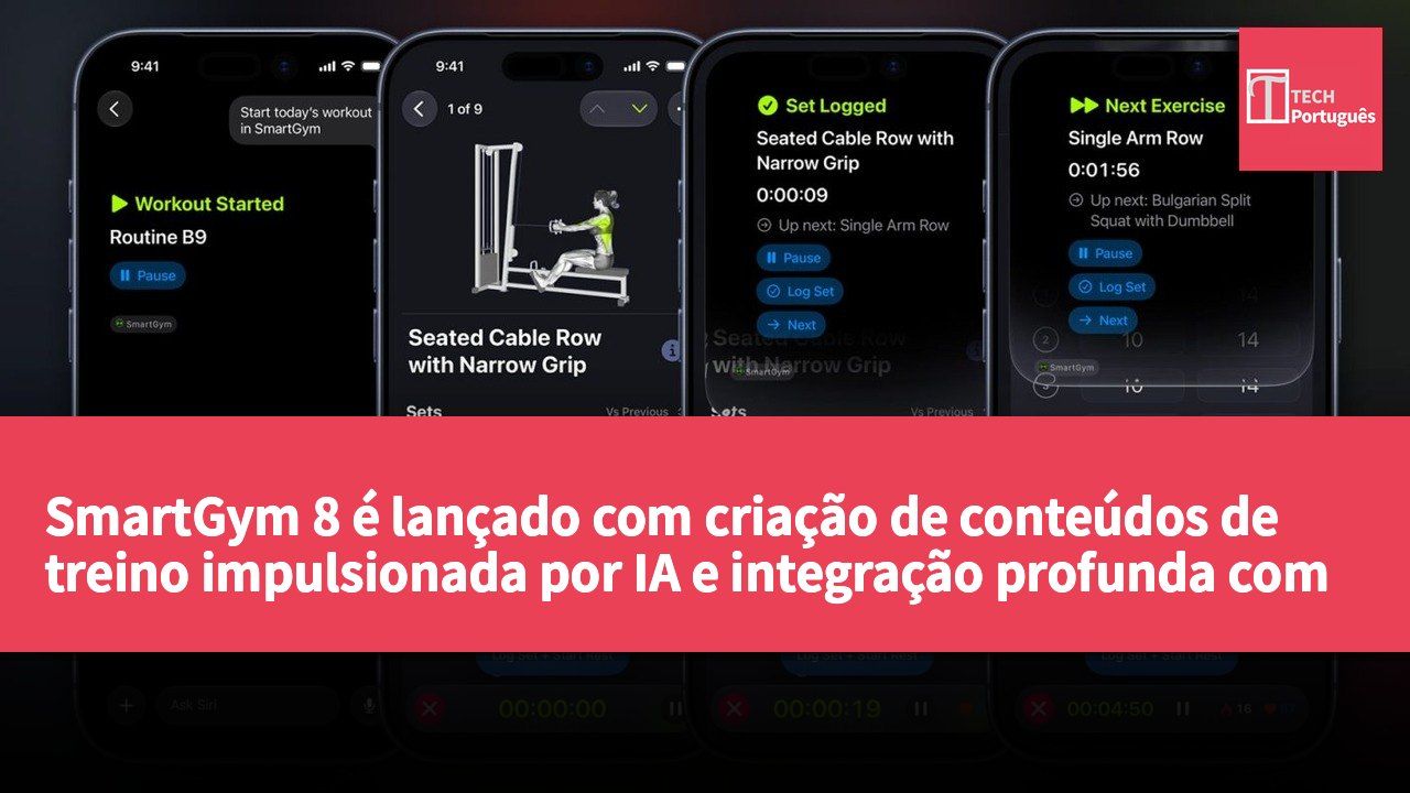 SmartGym 8 é lançado com criação de conteúdos de treino impulsionada por IA e integração profunda com Siri