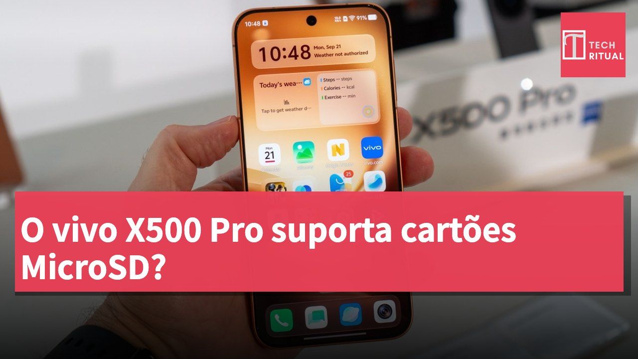 O vivo X500 Pro suporta cartões MicroSD?