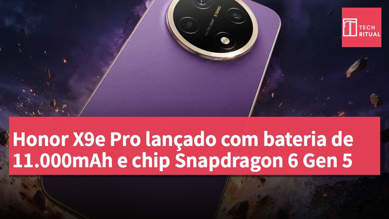 Honor X9e Pro lançado com bateria de 11.000mAh e chip Snapdragon 6 Gen 5