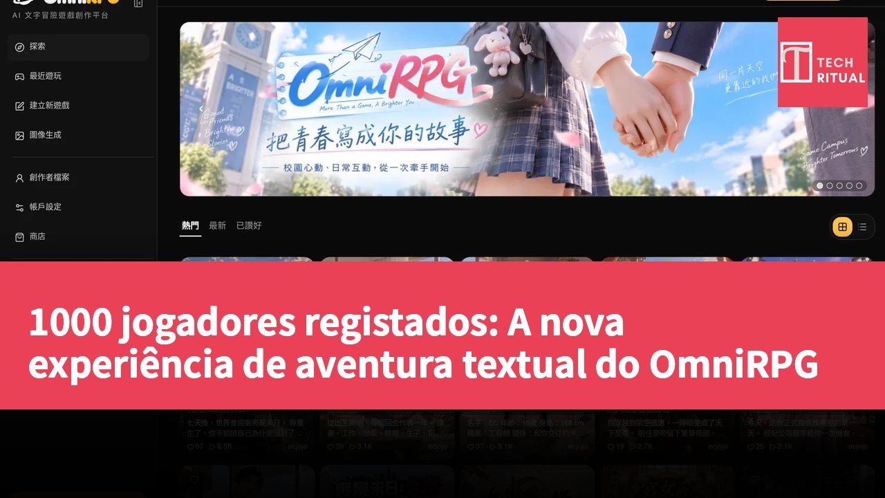 1000 jogadores registados: A nova experiência de aventura textual do OmniRPG