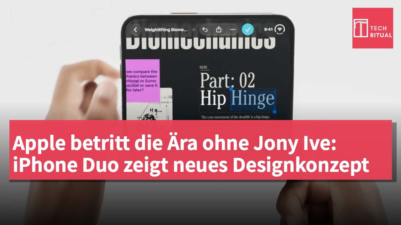 Apple betritt die Ära ohne Jony Ive: iPhone Duo zeigt neues Designkonzept