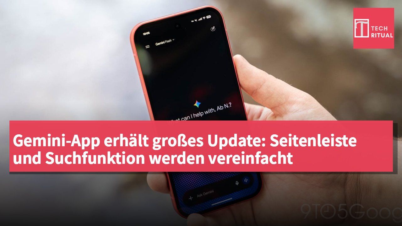 Gemini-App erhält großes Update: Seitenleiste und Suchfunktion werden vereinfacht