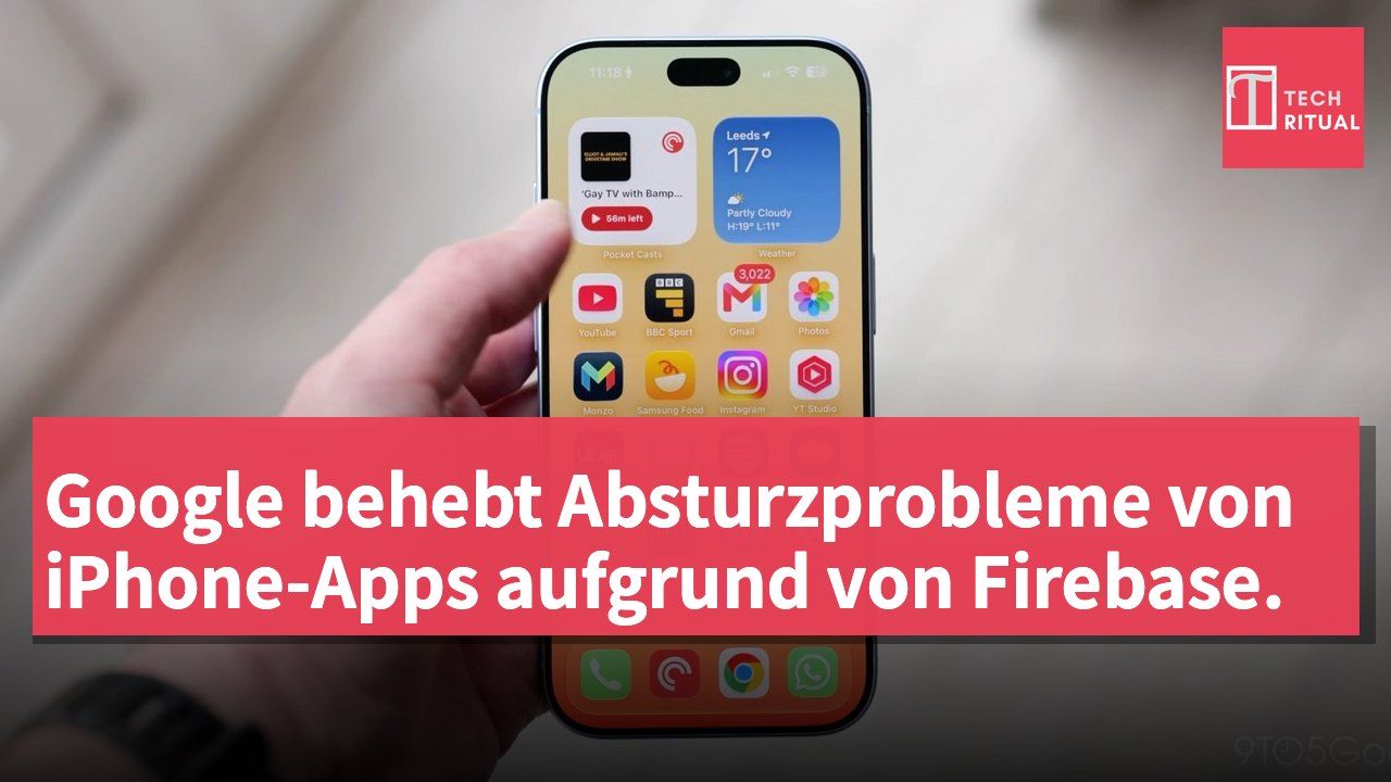 Google behebt Absturzprobleme von iPhone-Apps aufgrund von Firebase.