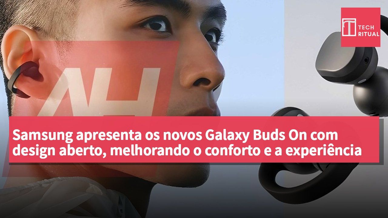 Samsung apresenta os novos Galaxy Buds On com design aberto, melhorando o conforto e a experiência auditiva para uso prolongado.