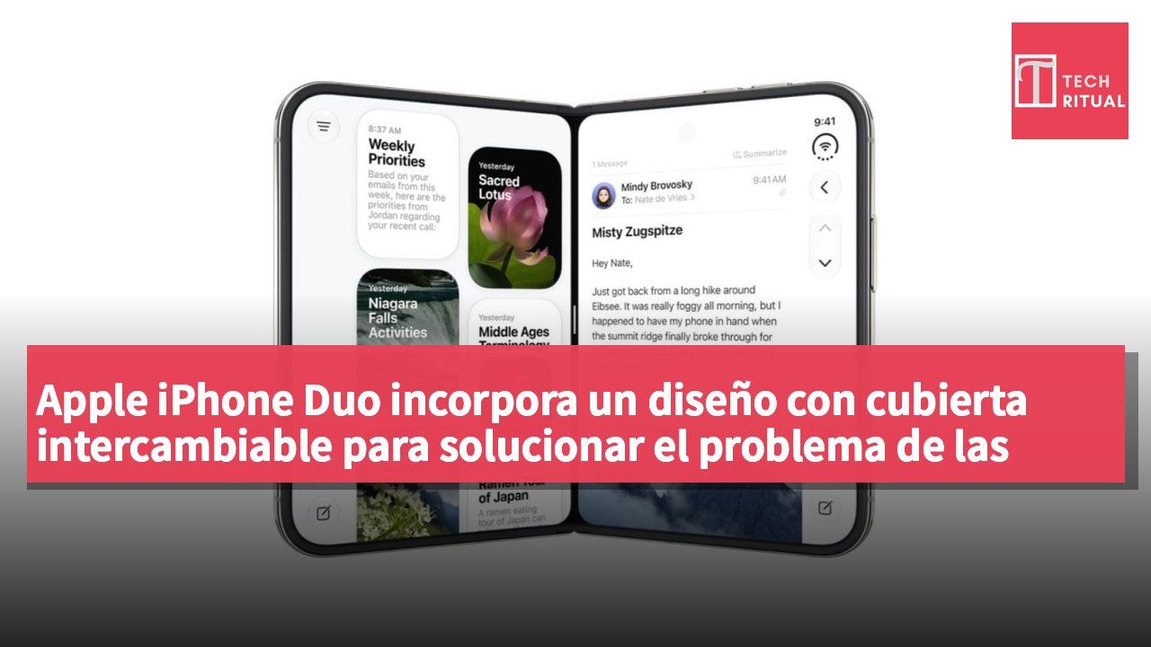 Apple iPhone Duo incorpora un diseño con cubierta intercambiable para solucionar el problema de las arrugas