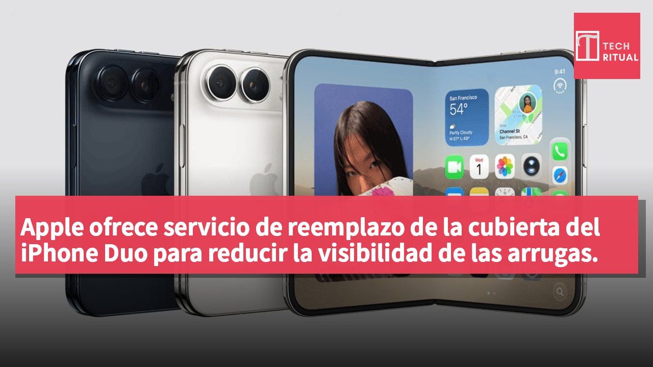 Apple ofrece servicio de reemplazo de la cubierta del iPhone Duo para reducir la visibilidad de las arrugas.