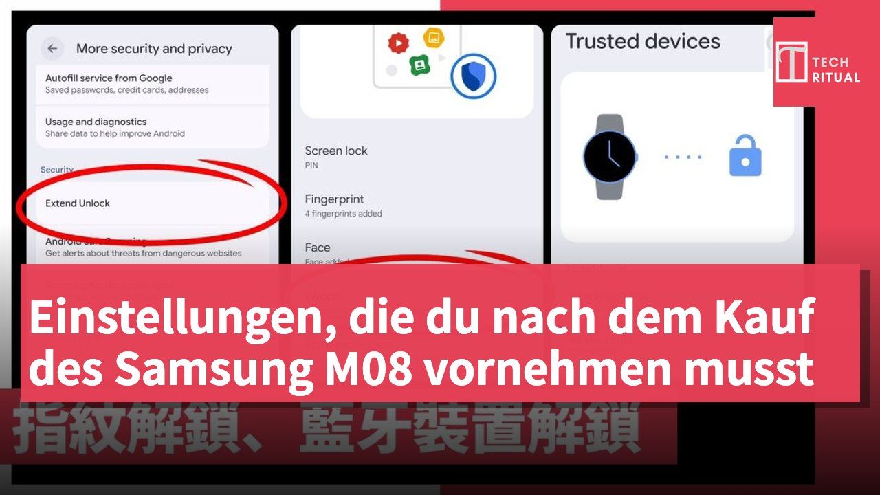 Einstellungen, die du nach dem Kauf des Samsung M08 vornehmen musst