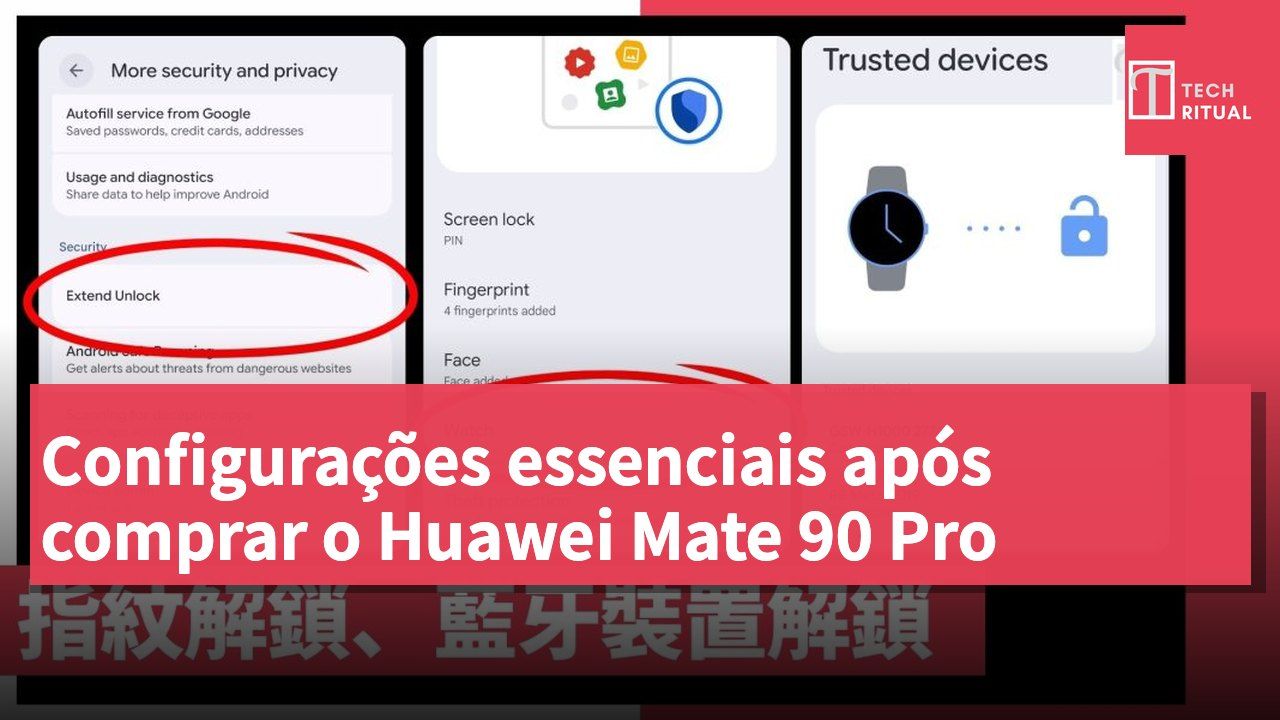 Configurações essenciais após comprar o Huawei Mate 90 Pro