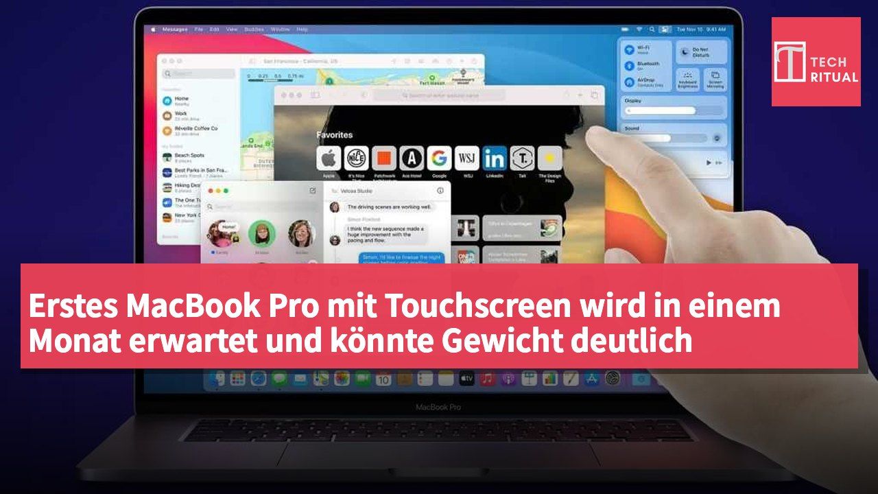 Erstes MacBook Pro mit Touchscreen wird in einem Monat erwartet und könnte Gewicht deutlich reduzieren