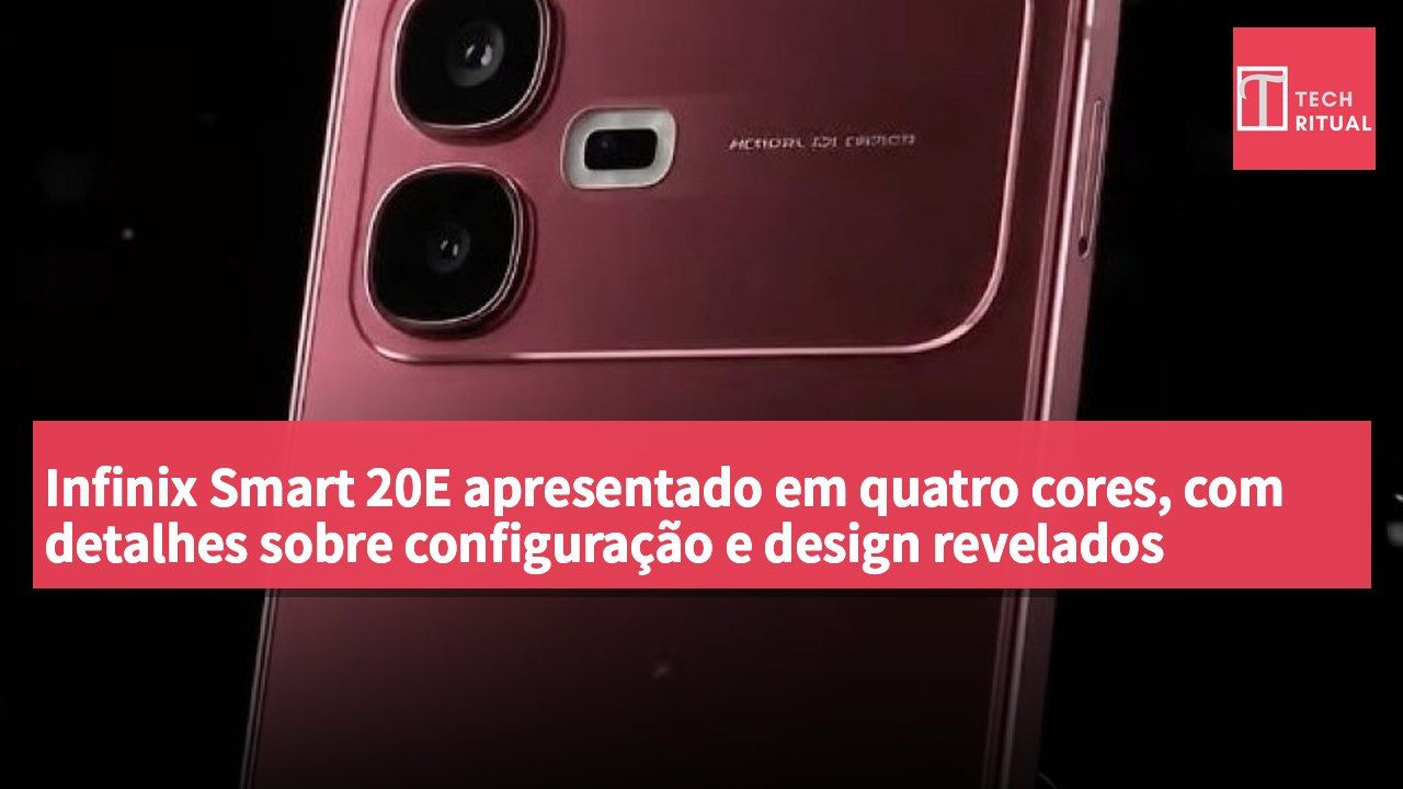 Infinix Smart 20E apresentado em quatro cores, com detalhes sobre configuração e design revelados