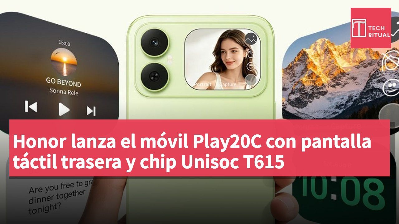 Honor lanza el móvil Play20C con pantalla táctil trasera y chip Unisoc T615