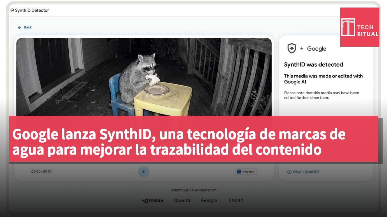 Google lanza SynthID, una tecnología de marcas de agua para mejorar la trazabilidad del contenido digital.