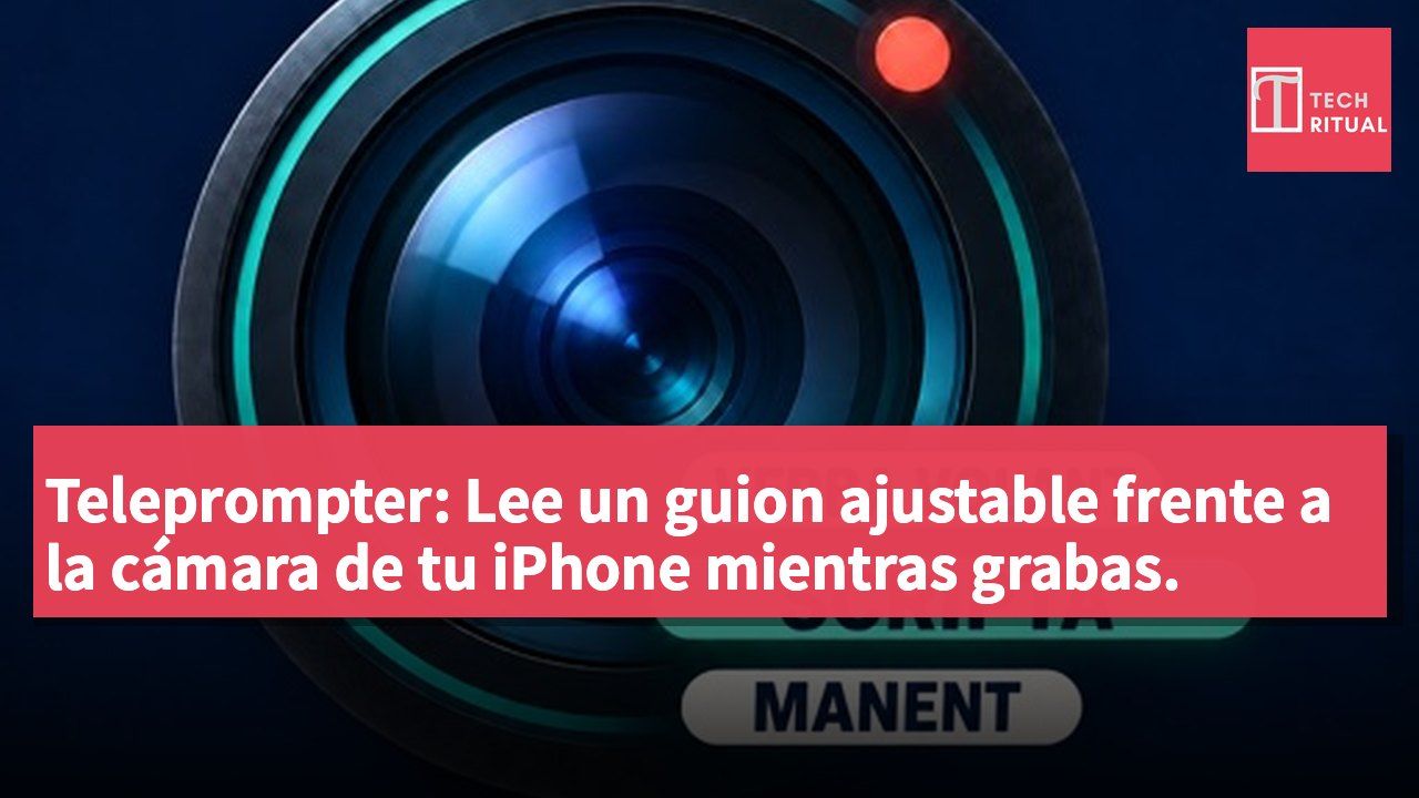Teleprompter: Lee un guion ajustable frente a la cámara de tu iPhone mientras grabas.