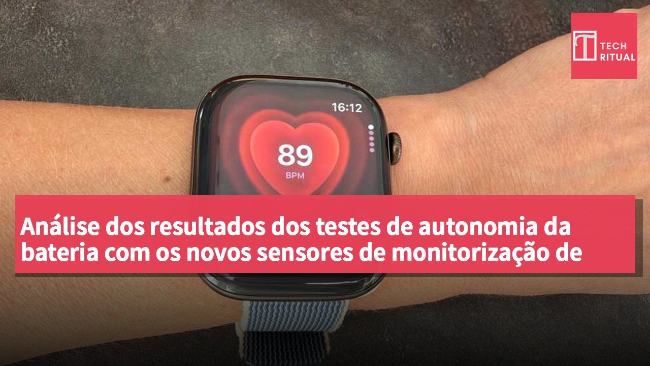 Análise dos resultados dos testes de autonomia da bateria com os novos sensores de monitorização de saúde do Apple Watch Series 12 e Ultra 4