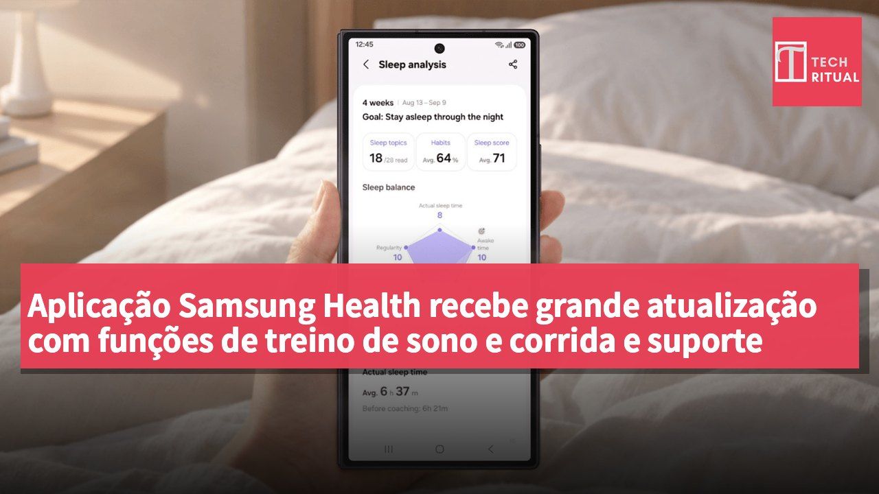 Aplicação Samsung Health recebe grande atualização com funções de treino de sono e corrida e suporte para digitalização de refeições