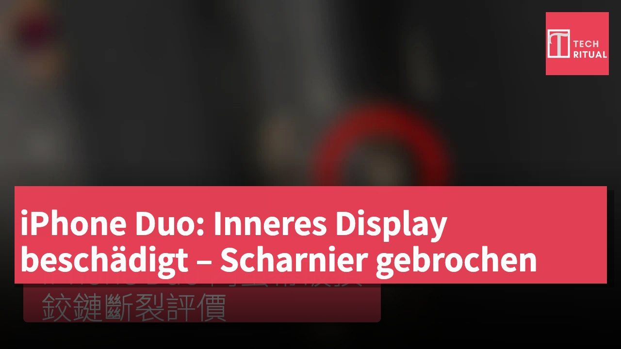 iPhone Duo: Inneres Display beschädigt – Scharnier gebrochen