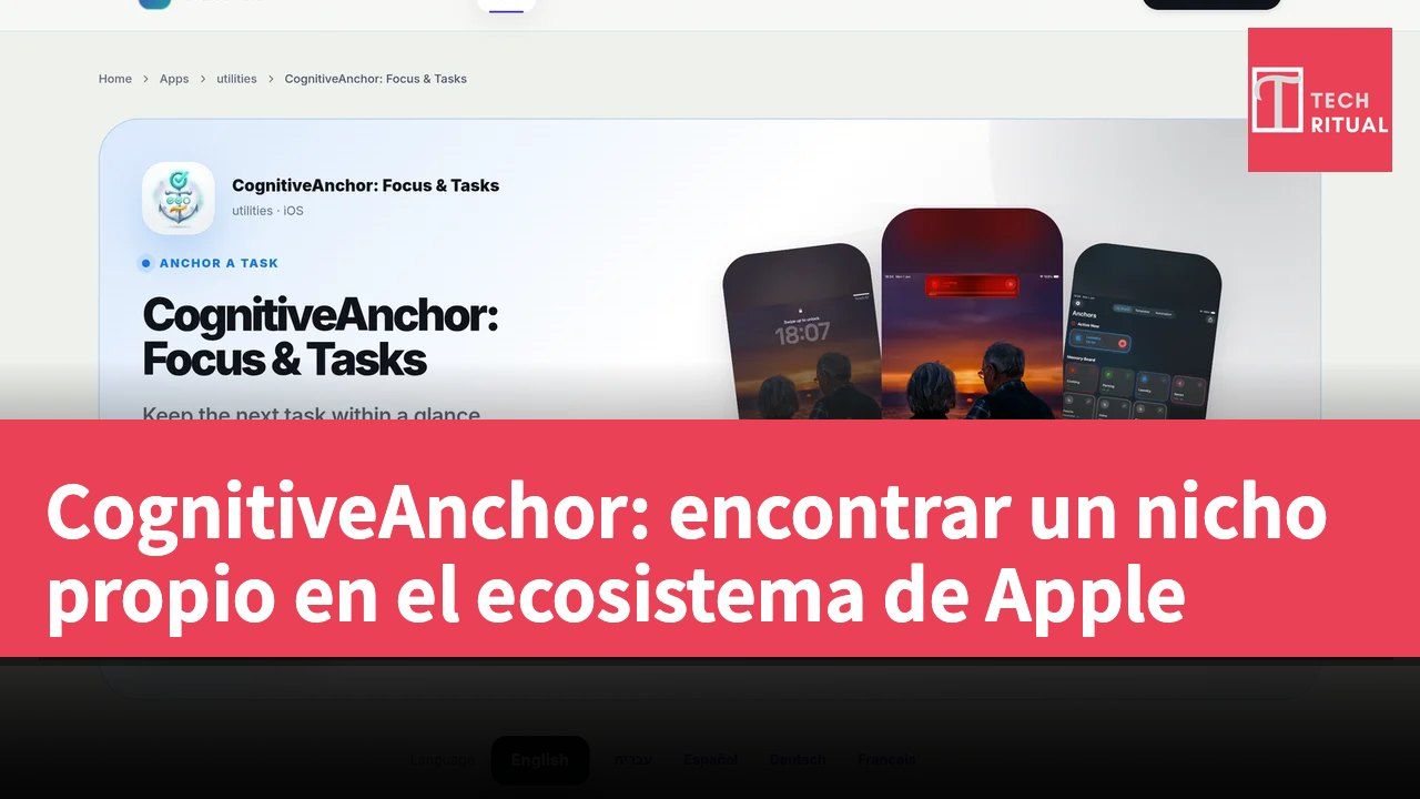 CognitiveAnchor: encontrar un nicho propio en el ecosistema de Apple