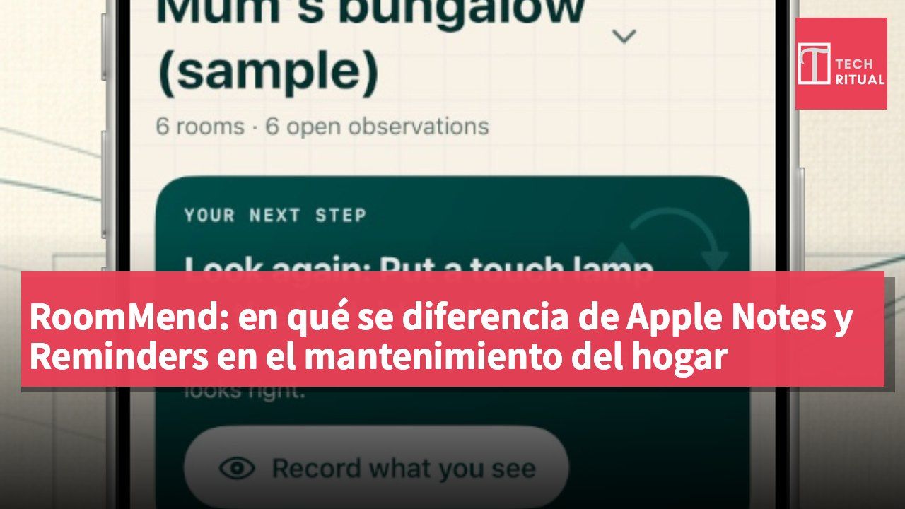 RoomMend: en qué se diferencia de Apple Notes y Reminders en el mantenimiento del hogar